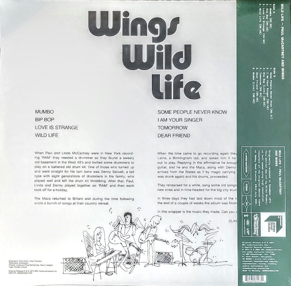 PAUL MCCARTNEY - WINGS WILDLIFE- VINYL HALF-SPEED MASTERING LP