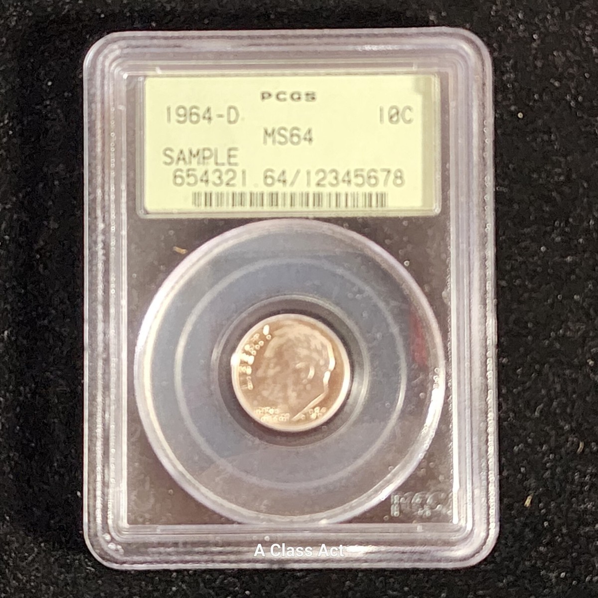 PCGS SAMPLE 1964 10C MS64 ダイム サンプルスラブ PCGS Sample Slab 1964-D Silver Roosevelt Dime MS64. Our SC485 | eBay