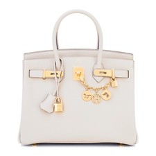 Hermes Birkin 30cm Beton Off White Gold Togo Bag