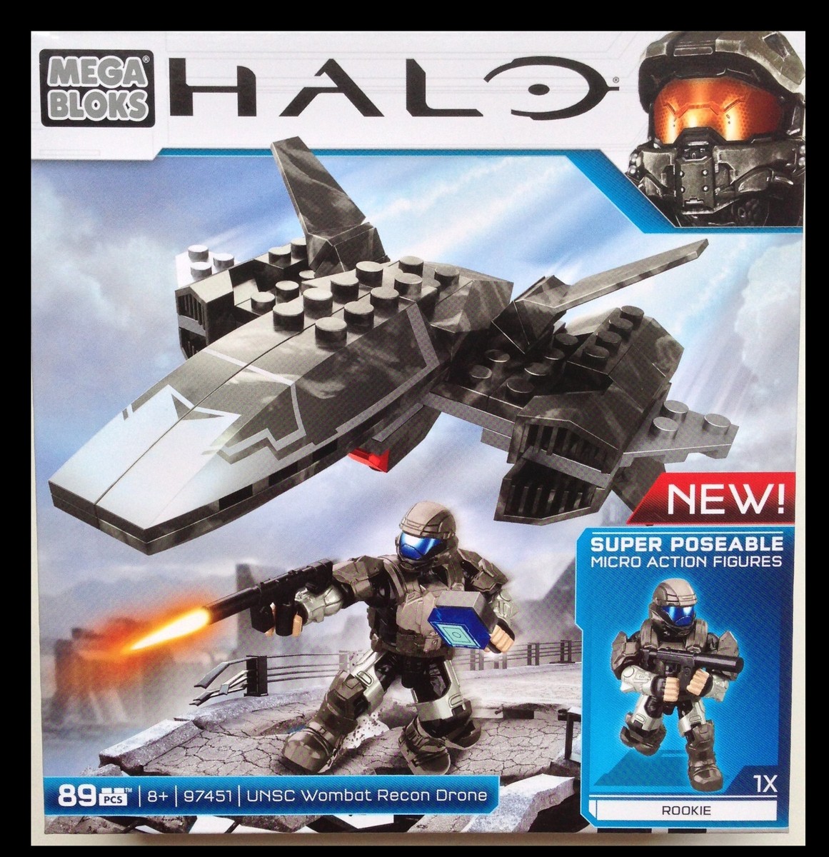 Halo Mega Bloks UNSC Wombat Recon Drone 97451 ODST Rookie NIB FREE