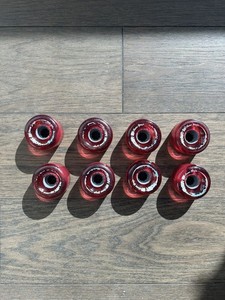 Set of 8 Sure-Grip Boardwalk Outdoor Quad Skate Wheels. 78A 65mm x 38mm Derby