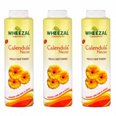 Wheezal Calendula Prickly Heat Powder (100g x 3) | Skin Rash Relief, Exp-2028