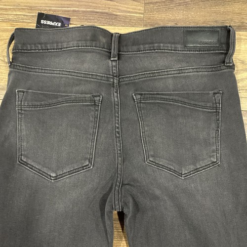 Express Jeans Women's Sz 6R Black Wash Ankle Legging Mid-Rise Skinny Distressed - Picture 5 of 5
