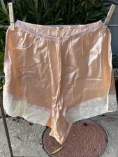 Vintage Peach Satin Lace Tap Panties ASIS