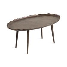 Kate and Laurel Alessia Transitional Oval Coffee Table, 34 x 20 x 15, Bronze,...