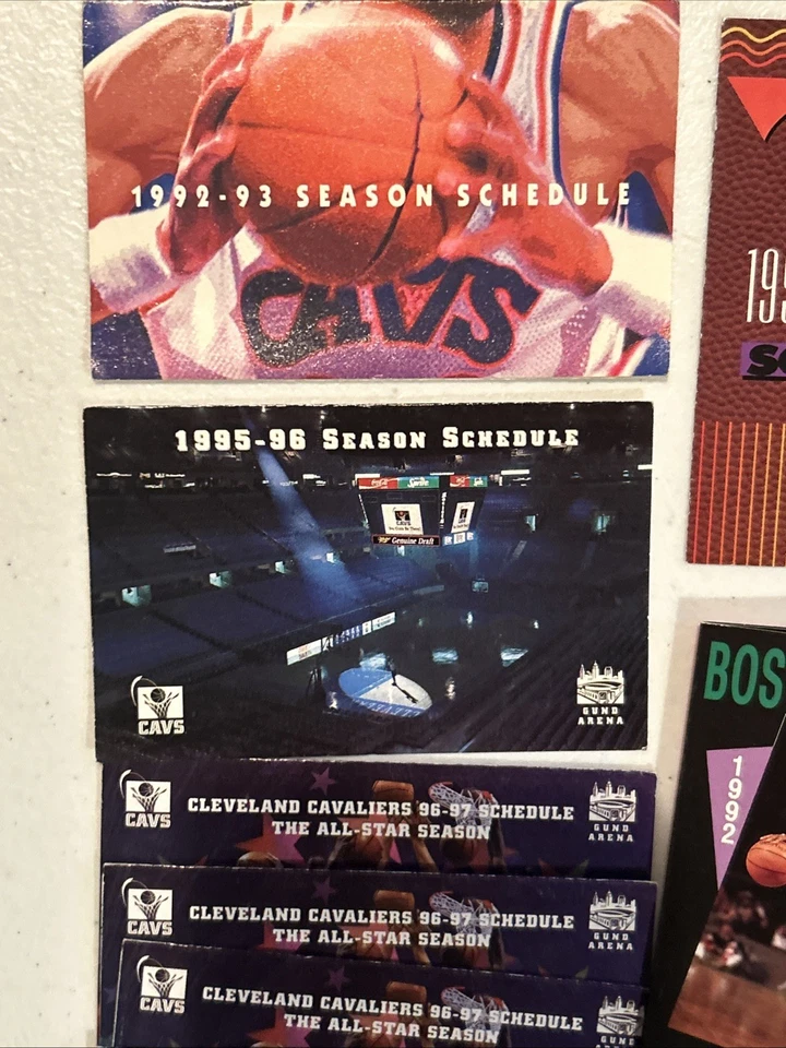 Cavs, Detroit Pistons Boston Celtics NBA Pocket Schedules Misc Lot of 50 - Image 2 of 4