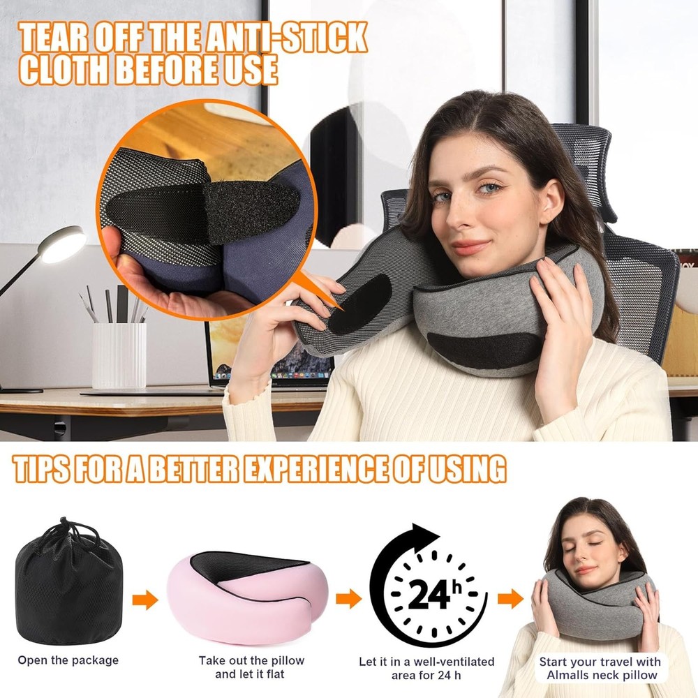 Travel Pillow Memory Foam Neck Pillow Support Pillow