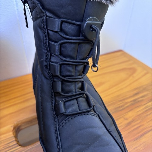 Totes Eve Fur Lined Women's 6M Snow Boots Waterproof All Weather Winter Black - Picture 13 of 18