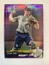 2017 Bowman Chrome Purple Refractor BLAKE HUNT 1st Bowman MARINERS BDC-145  /250
