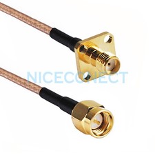 SMA Jack female 4 holes panel mount to SMA male Pigtail cable RG316 Wi-Fi Radios