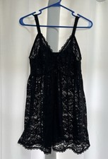 Torrid Curves Black Lace Plus Size 2 Babydoll Camisole Adjustable Straps