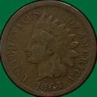 1864 L on Ribbon Indian Head Cent Very Good VG Coin #39702