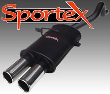Renault Clio Mk3 1.2 ('05-'12)  Sportex Exhaust Rear Silencer Tail Box -Twin 3"