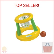 Intex - Floating Hoops 3, Incl Inflatable Pool Hoop & Basketball