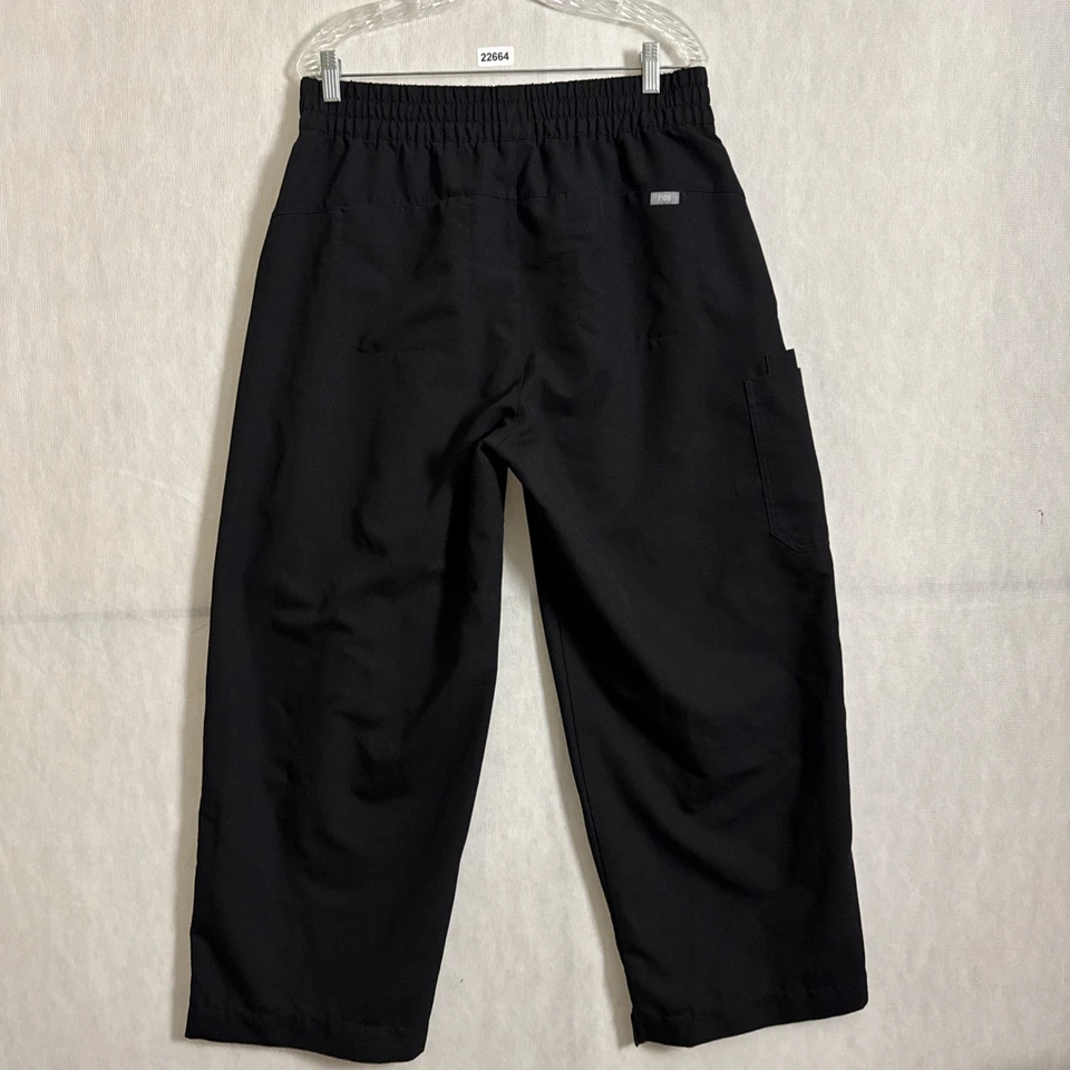 Figs Women’s Size XL/P Black Ultra High Rise Shelby Wide Leg Scrub Pants - Image 3 of 4