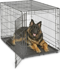 48-Inch Crate for Extra-Large Breeds, 90-110 Lbs, Single Door Folding Dog Crate