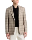 Vince Plaid Slim Fit Unstructured Sport Coat Blazer 42 R Light Brown Plaid