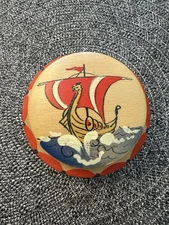 Norwegian Viking ship Folk Art Painted Box