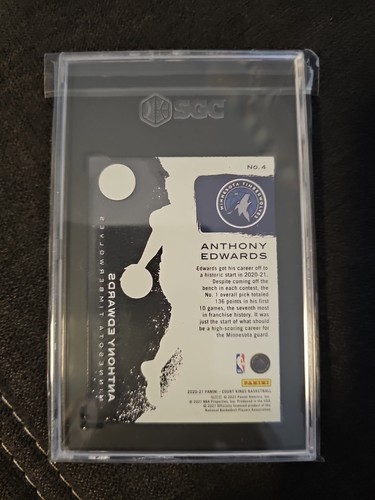 Anthony Edwards 2020-21 Panini Court Kings #4 Acetate SSP SGC 10 - Bild 2 von 2