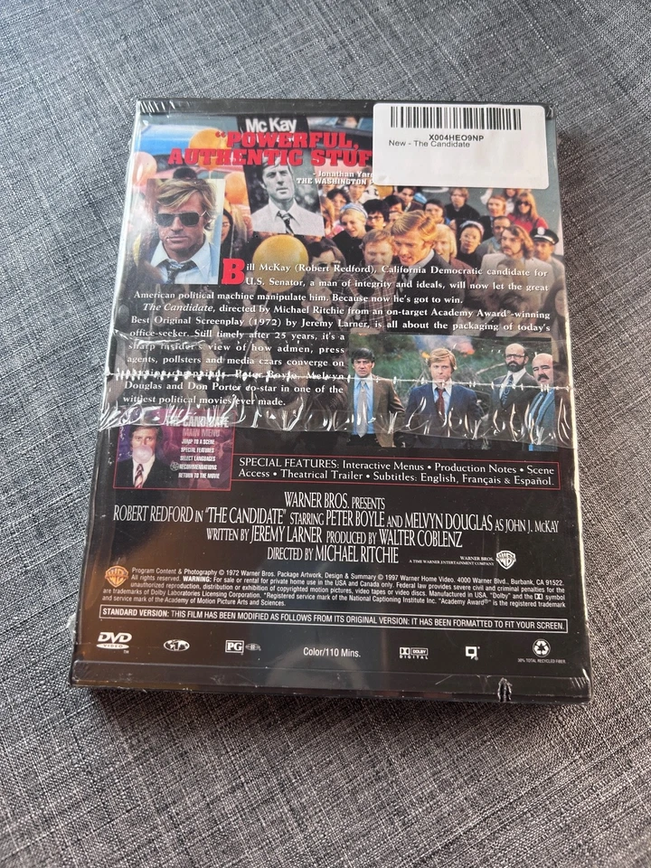 ROBERT REDFORD The Candidate (DVD, 1997)  1972 FILM USA REGION 1 OOP Sealed NEW - Image 4 of 4