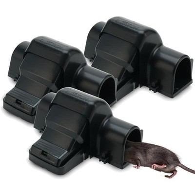 Dual-Entry Rat Trap - 3 Pack, Modern Design for Home, Garden & Restaurants