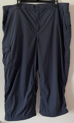 LL Bean Women's 1X/Plus Blue Lightweight Outdoor Capri Pant Zip Back Pockets