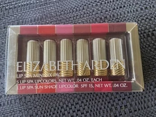 ELIZABETH ARDEN Lip Spa Mini Six Pack .04 Oz Each LOT 6 Travel Size READ