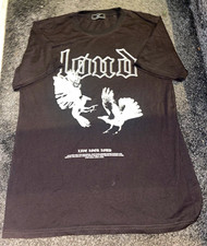 Loud Live Loud Black Graphic T-Shirt Metal Genre Clothing