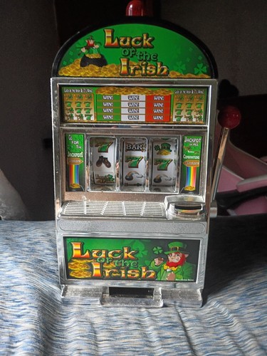 2014 Real Slot Machine Bank 15 - “ Luck of the Irish"  by Reczone NIB