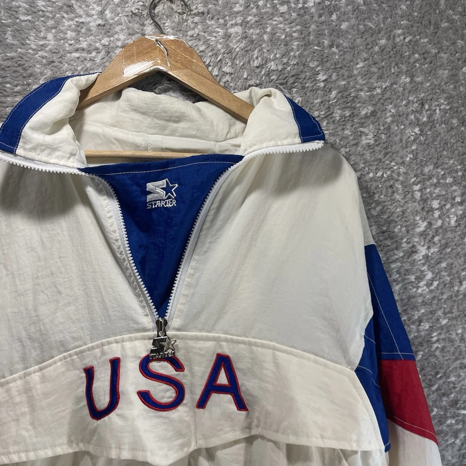 Chaqueta Pullover Rara De Colección Starter Olympics Rings Team EE. UU. 1996 Atlanta Talla M Foto 4 de 4