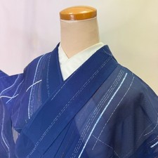 Komon ro summer Kimono Vintage Polyester Free Shipping M size 5608