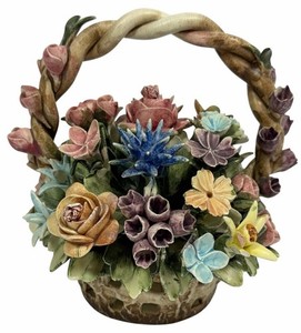 ビスコンティモリカ visconti mollicaイタリア製陶器の花籠 Mollica Capodimonte | eBay