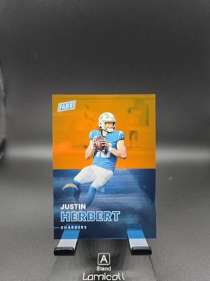 #'d /199 JUSTIN HERBERT 2022 Panini The National Orange Parallel Chargers NFL!!