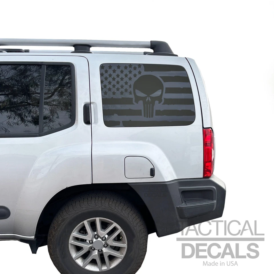 Distressed USA flag with skull Decals for 2005-2015 Nissan Xterra NX2-DG2 - Image 2 of 4