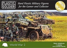 Plastic Soldier 15MM Scale German Sdkfz 251 Ausf C Halftrack (Easy Assembly)