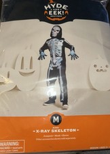 Hyde  Eek Kids X-Ray Skeleton Halloween Costume Medium 8 Glow Cosplay New