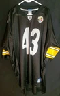 复古 Polamalu #43 匹兹堡钢人队足球球衣 锐步 尺寸 3xl XXXL 