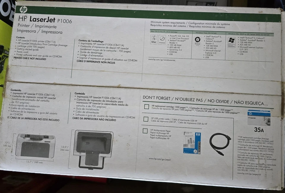 HP LaserJet P1006 Workgroup Laser Printer - BRAND NEW - Image 2 of 3