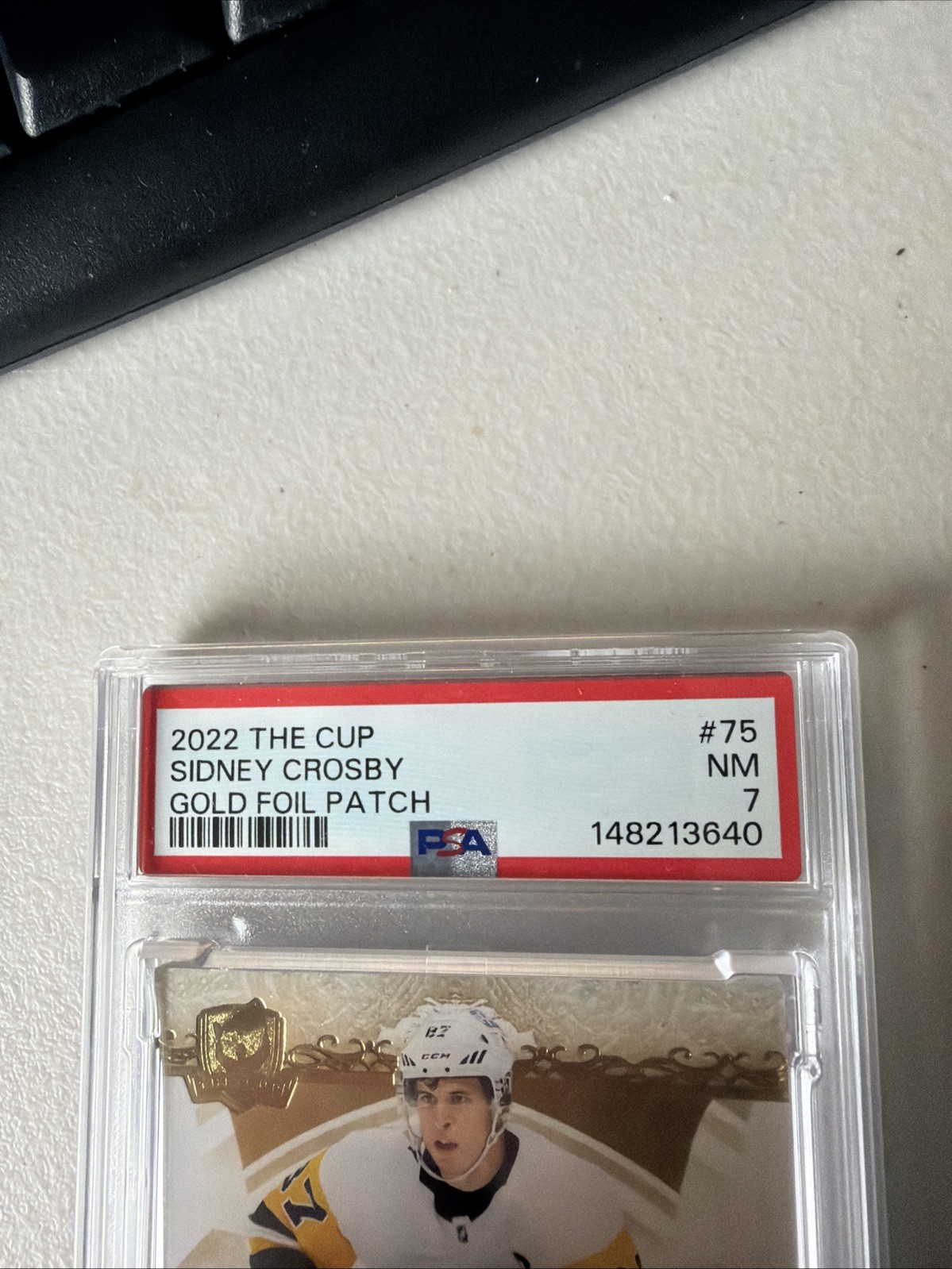2022 Upper Deck The Cup Gold Foil Patch Sidney Crosby /8 view 4