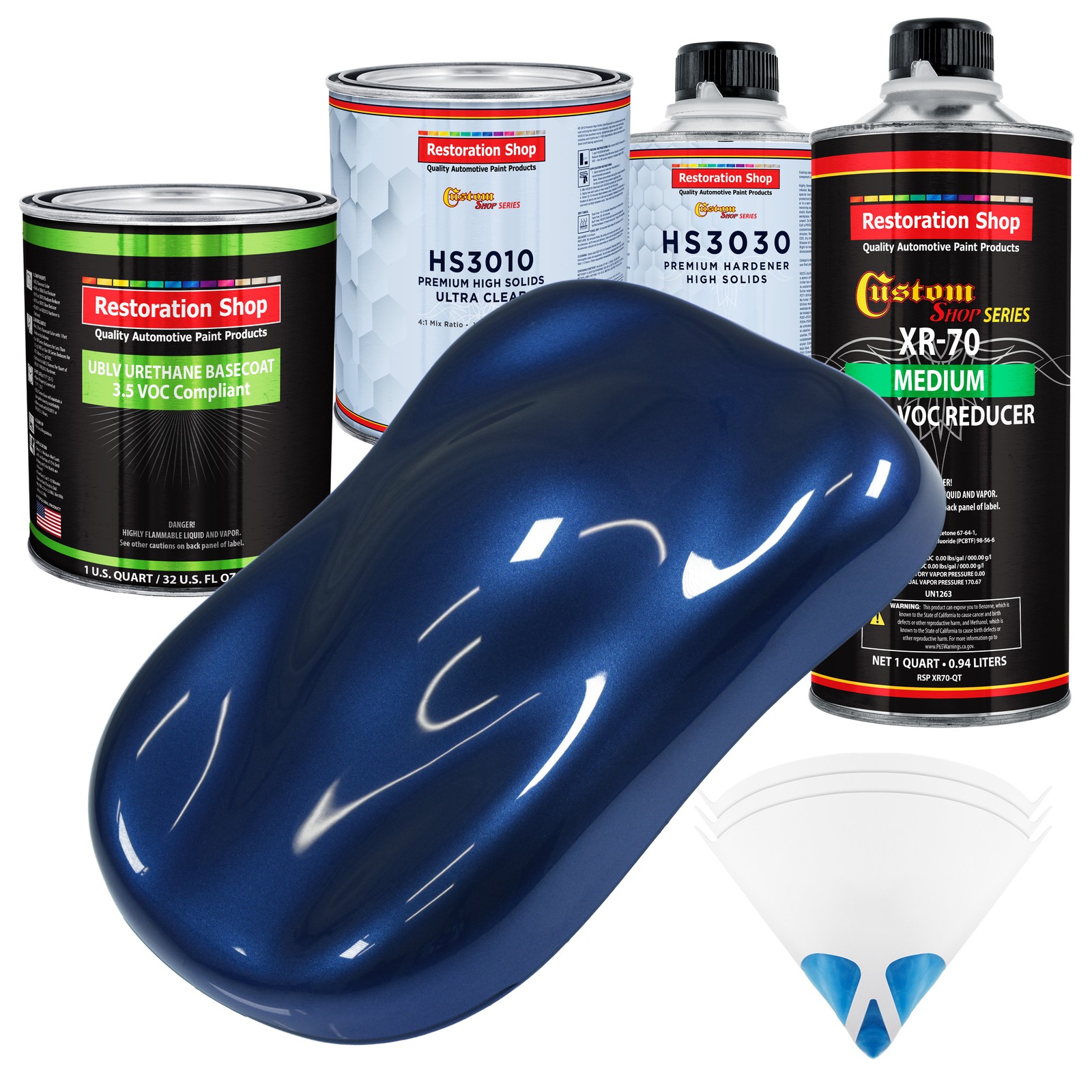 Daytona Blue Metallic Low VOC Urethane Basecoat Auto Paint Kit  