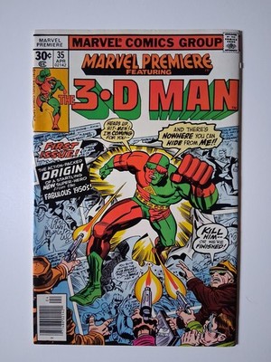 Marvel Premiere #35 (Marvel 1977) KEY 1st Appearance Origin 3-D Man F/Vf