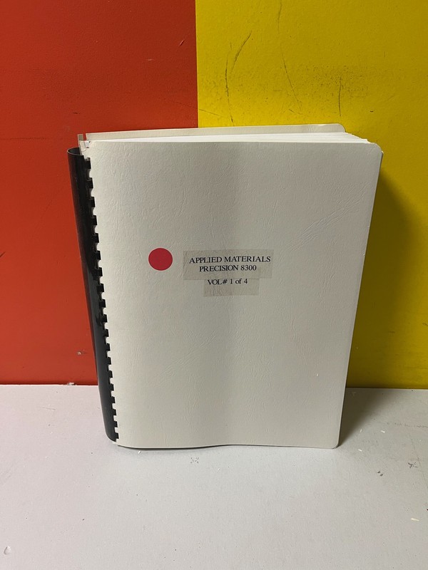APPLIED MATERIALS 8300 Precision Etch 8300 Operator Booklet