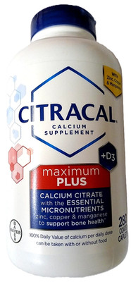 Citracal Maximum Plus Calcium Citrate + D3, 280 Caplets