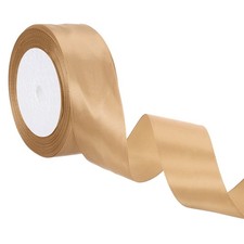 24 Yards Khaki Satin Ribbon Polyester for Gift Decoration