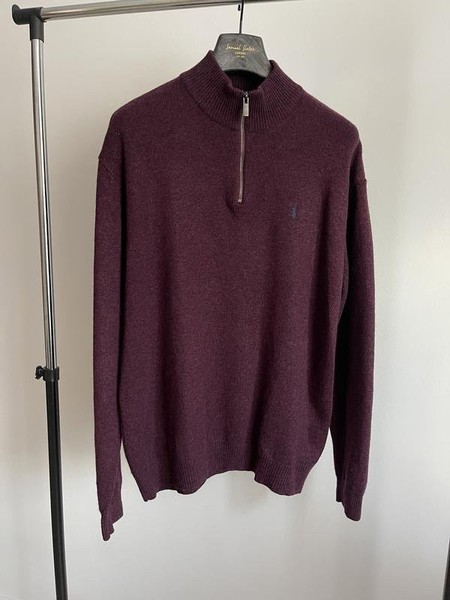Men Next Sweater Burgundy Wool 42 / XL / 50