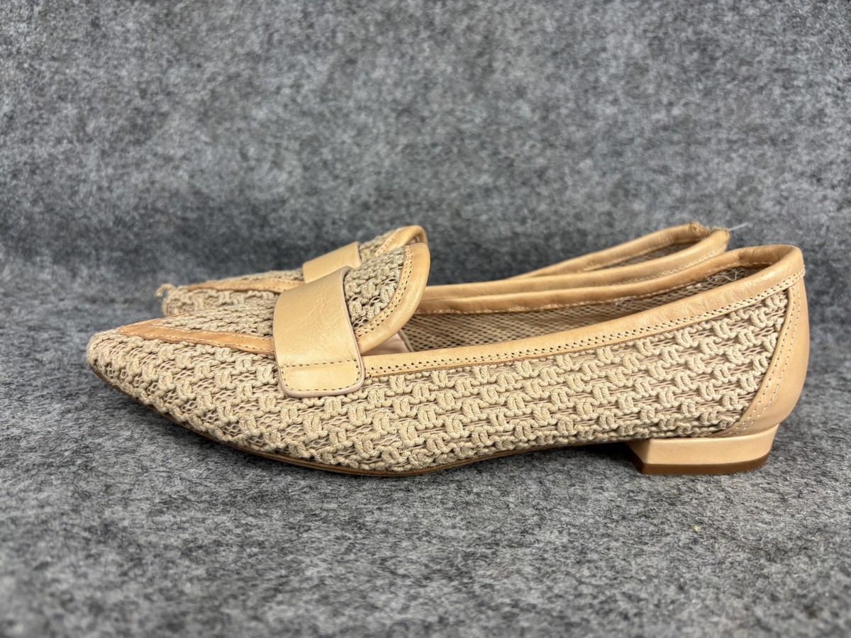 Loafers AGL Womens Size 8 Beige Woven Leather Loafers D548006 EU 38 Beige AGL Shoes for Women for sale | eBay main image 3