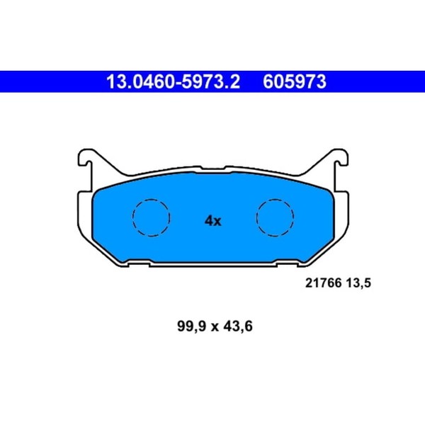 Bremsbelagsatz Scheibenbremse ATE 13.0460-5973.2 FüR Ford Usa Probe II-image