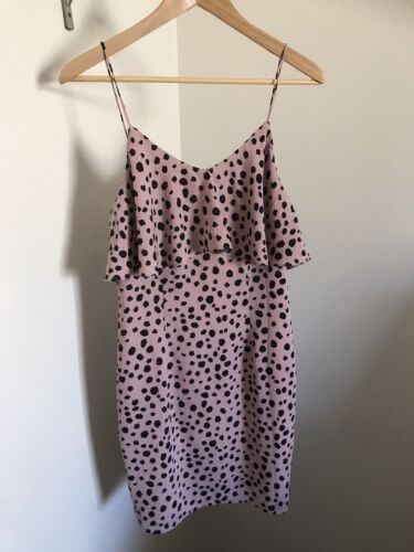Nwts Her Fox The Label Blush Leopard Dress Sz8 - Picture 1 of 6