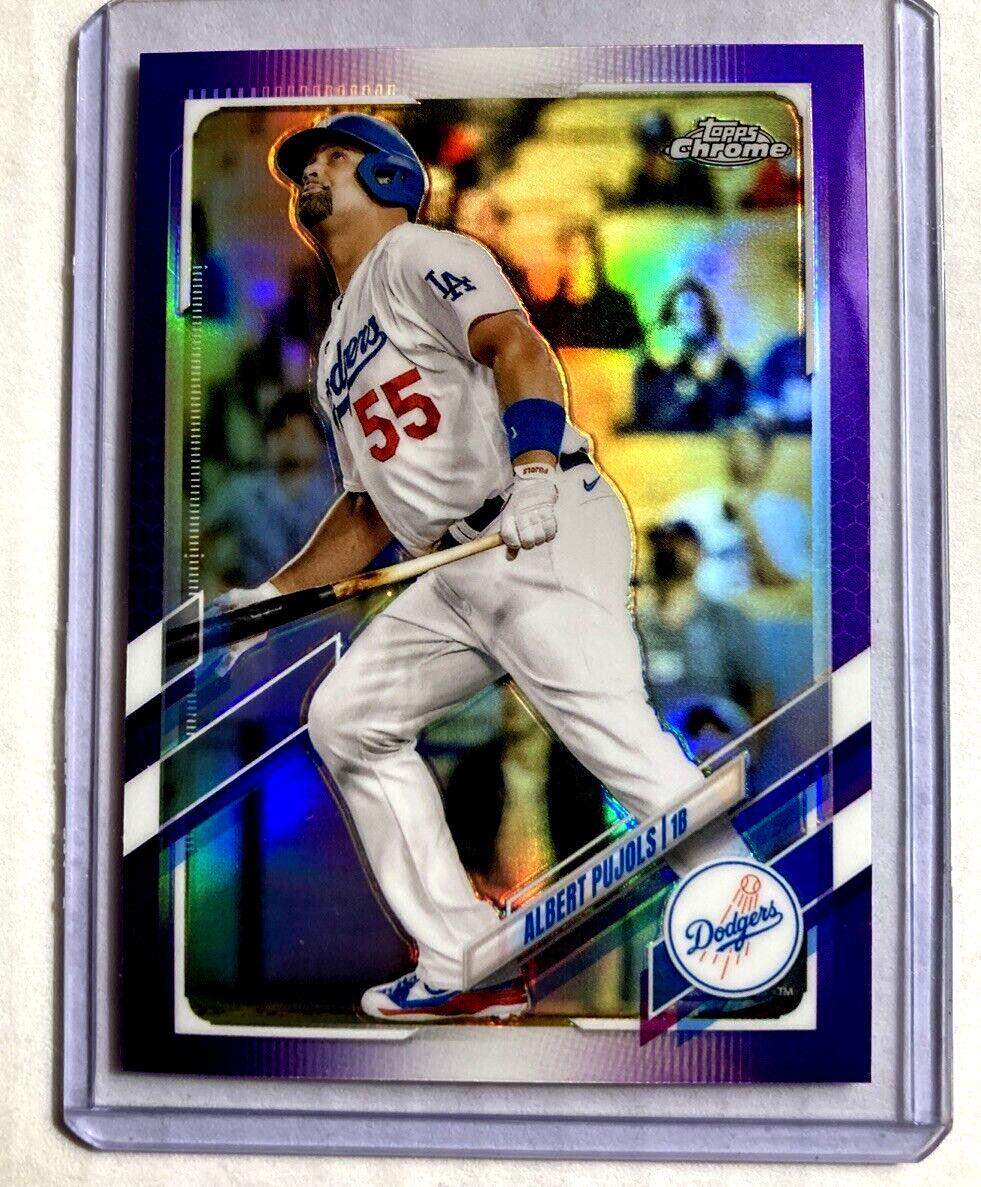 2021 Topps Chrome Update #USC50- ALBERT PUJOLS Purple Refractor SP