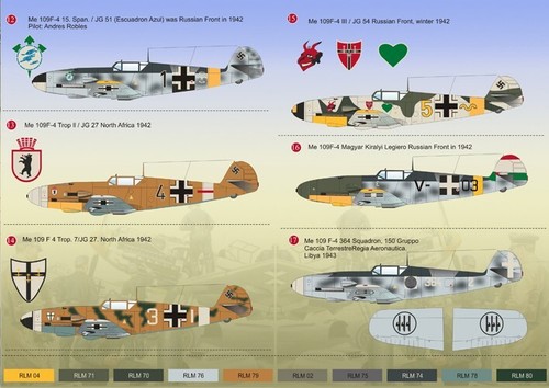 Print Scale 72-049 Decal airplane 1:72 Messershmit Me 109 F4 Waterslide decals - Picture 4 of 24